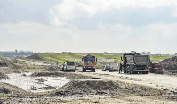  ?? S. GARCÍA ?? Obras de la Plataforma Logística de Badajoz, en febrero de 2021.