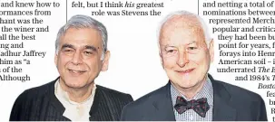  ??  ?? Perfect partners: Ismail Merchant (left) and James Ivory