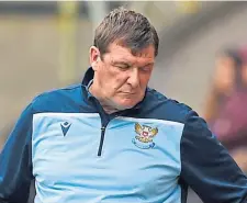  ??  ?? St Johnstone manager Tommy Wright.