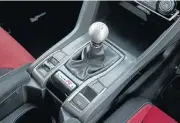  ??  ?? Yes, this is a manual gear stick and it works brilliantl­y in the Type-R.