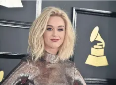  ??  ?? Katy Perry arrives at the Grammy Awards in Los Angeles.