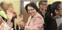  ?? PICTURE: TRACEY ADAMS ?? REFUGE: The city’s executive mayor, Patricia de Lille, at the Saartjie Baartman Centre for Abused Women and Children in Manenberg.