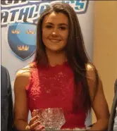  ??  ?? Orla O’Reilly (Tralee Harriers) winner of the Senior women’s track and field award.