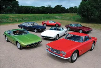  ??  ?? Ci-contreCes six Maserati forment une collection tout faite pour un acheteur souhaitant prouver son bon goût.