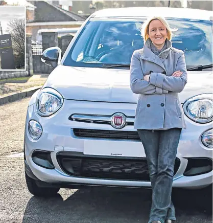  ??  ?? Sarah-Jane McMurray, right, with her new Fiat after Raw Deal stepped in; above, Arnold Clark’s Perth branch