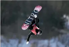  ?? MATTHIAS HANGST/GETTY IMAGES ?? Zoi Sadowski-Synnott briefly led the women’s snowboard big air qualifying before finishing in fifth place.