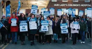  ??  ?? Standing outside hospitals with banners, in the rain and cold, the nurses on strike have behaved impeccably well.