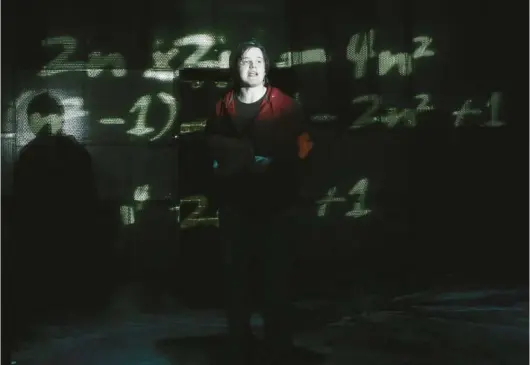  ?? THEATER WEST END/COURTESY PHOTOS ?? Christophe­r (Harvey Evans) is a whiz at math in “The Curious Incident of the Dog in the Night-Time,” onstage at Theater West End in Sanford.