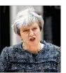  ?? MATT DUNHAM / ASSOCIATED PRESS ?? British Prime Minister Theresa May speaks to the media Wednesday outside her residence in London. She said the European Commission has hardened its Brexit stance.