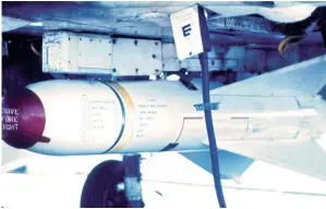  ?? (Photo courtesy of author.) ?? Right: the AGM-62 Walleye glide-bomb was fairly successful, at least better than its contempora­ry, the big Bullpup, which required the pilot to avoid evasive action while steering the missile toward its target.