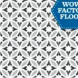  ??  ?? Pair neutral walls with a patterned floor for maximum impact. New england mono star decor tiles, £51.68sq m, tile flair