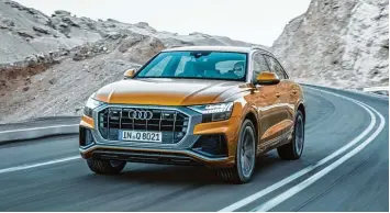  ?? Foto: Audi AG ?? Zwei in einem: SUV plus Coupé diese eigenwilli­ge Kreuzung wird jetzt auch in Ingolstadt produziert. Der Audi Q8 soll Konkur renten wie den BMW X6 oder das Mercedes GLE Coupé angreifen.