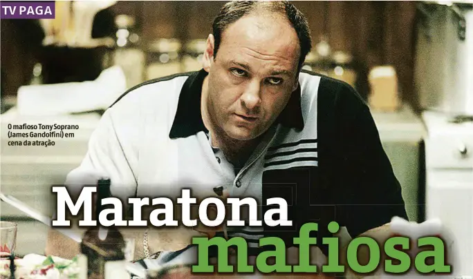  ?? Divulgação ?? O mafioso Tony Soprano (James Gandolfini) em cena da atração