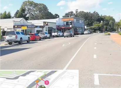  ?? ?? Changes to Waipawa’s main street recognise that State Highway 2 is an important transport link as well as a pedestrian and shopping precinct.