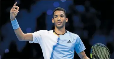  ?? ?? Felix Auger-Aliassime juega hoy en Málaga frente a Alemania liderando los intereses de su país, Canadá.