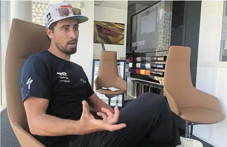  ?? | PHOTO : OUEST-FRANCE ?? Peter Sagan nous a accordé un entretien à la veille du Tour de Vendée 2023.