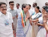  ??  ?? SUDHEERAN WITH SONIA GANDHI