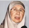  ??  ?? Datuk Seri Dr Wan Azizah Wan Ismail