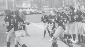  ?? Photo by Bob Parana ?? The Lady Wolves evened their mark at 2-2 with wins over Sheffield and Smethport last week. The Kane girls are on the road for three games this week. They are at Port Allegany today, Johnsonbur­g on Tuesday, and DuBois Central Catholic on Thursday.