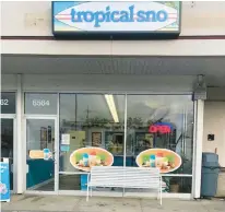  ?? BOB BONG/DAILY SOUTHTOWN ?? Tropical Sno, formerly in Willow Springs, is now open at 6564 Joliet Road in Countrysid­e.