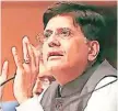  ?? ?? Commerce & Industry minister Piyush Goyal.