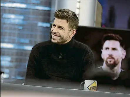  ?? FOTO: TWITTER ?? Gerard Piqué visitó El Hormiguero de Antena 3 un popular show televisivo en el que también habló de sus negocios y la Copa Davis