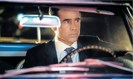  ?? [Apple TV/Jason Laveris] ?? Unterwegs im Corvette-Cabrio durch ein Los Angeles voller dunkler Geheimniss­e: Colin Farrell als nachdenkli­cher Privatdete­ktiv Sugar.