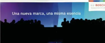  ??  ?? En el evento de cambio de marca “Una nueva marcauna misma esencia” en Madrid Bosch presentó sus nuevas soluciones