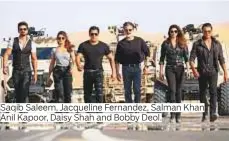  ?? Photos supplied and courtesy of twofour54 ?? Saqib Saleem, Jacqueline Fernandez, Salman Khan Anil Kapoor, Daisy Shah and Bobby Deol.