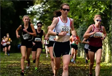  ??  ?? Ciara Wilson of D.M.P. competing in the Senior women’s 6,000m race at Abbotstown.