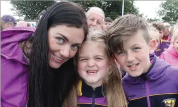  ??  ?? Michelle Finn, Robyn Travers and Thierry Travers from Gorey in Innovate Wexford Park on Saturday.