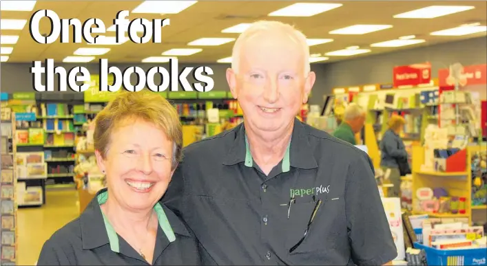  ??  ?? Coastlands Paper Plus owners Kaye and Rob Clarke.