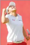  ?? Associated Press photo ?? Sei Young Kim celebrates her win in the Meijer LPGA Classic golf tournament in Belmont, Mich., Sunday