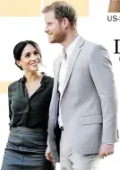  ??  ?? Freuen sich auf ihr erstes Kind: Prinz Harry und seine Frau Meghan