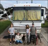  ?? THE GAMBLE FAMILY/COURTESY PHOTOGRAPH ?? The Gamble Family camps while spending time in Florida. Parents Grant and Jana moved into a 40-foot RV to travel full-time with their two teenagers, Jack and Stellie, plus the family’s three dogs.