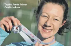  ??  ?? The first female finisher Camilla Jackson.