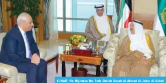  ?? — KUNA ?? KUWAIT: His Highness the Amir Sheikh Sabah Al-Ahmad Al-Jaber Al-Sabah meets with Egyptian Ambassador to Kuwait Yasir Mohammad Atef.