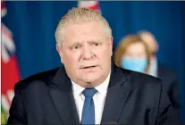  ?? CP PHOTO FRANK GUNN ?? Ontario Premier Doug Ford speaks at Queen’s Park in Toronto on Tuesday to announce a state of emergency and stay at home order for the province of Ontario.