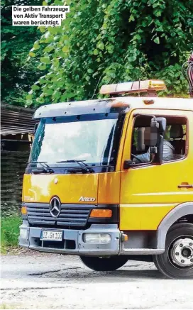  ??  ?? Die gelben Fahrzeuge von Aktiv Transport waren berüchtigt.