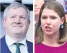  ??  ?? DEMAND SNP’s Ian Blackford and Lib Dem leader Joo Swinson