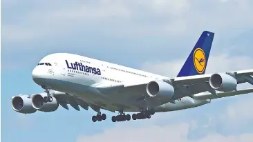  ?? Photo: Contribute­d ?? Progress… The Lufthansa Group has announced it will move their flight operations to and from Namibia under its new leisure brand Eurowings Discover from the beginning of August 2021.