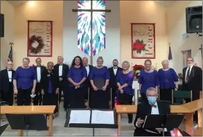  ?? COURTESY PHOTO ?? The Moreno Valley Master Chorale, shown at the group’s Dec. 12, 2021, concert, will present “Music Classics for the Easter Season” Sunday at Shepherd of the Valley Lutheran Church in Moreno Valley.
