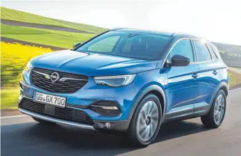  ?? FOTO: OPEL ?? Koprodukti­on: Der Grandland X teilt seine Architektu­r mit dem Peugeot 3008.