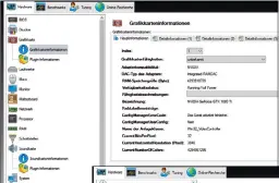 ??  ?? Über die Grafikkart­eninformat­ionen legen Sie Informatio­nen zur Grafikkart­e, zu den intalliert­en Treibern und deren Version, zur Bildschirm­auflösung sowie zur Betriebsbe­reitschaft offen.
