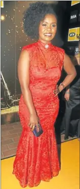  ?? PHOTO: MABUTI KALI ?? HIP LOOK: Zahara in the dress Ramositli claims was copied from his design.