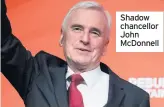  ??  ?? Shadow chancellor John McDonnell