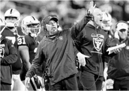  ?? ELLEN SCHMIDT/AP ?? After Jon Gruden’s departure early in the season, Rich Bisaccia went 7-5 as interim coach and guided the Raiders to the playoffs. They’ll face the Bengals on Saturday.