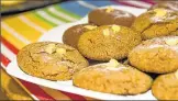  ?? KATIE KLANN / KKLANN@JOURNALSEN­TINEL.COM ?? Ginger Chip Molasses Cookies with candied ginger pieces.