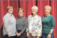  ?? Photo submitted ?? The 2020 officers elected for the Bella Vista 9-Hole Women’s Golf Associatio­n are Julie Doverspike (left), vice president; Becky Turner, treasurer; Pat Davis, secretary and Rhonda Dietz, president.