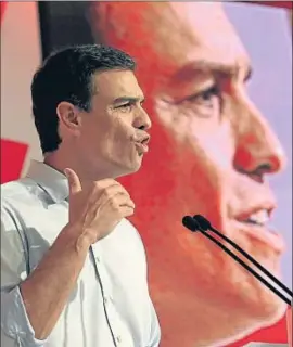  ?? ALFREDO ALDAI / EFE ?? El secretari general del PSOE, Pedro Sánchez, ahir a Bilbao